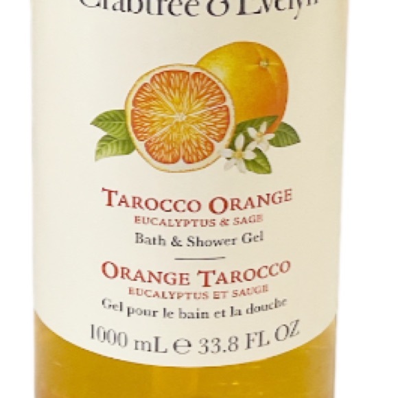 NEW! 33.8 fl Oz HTF Crabtree & Evelyn TAROCCO ORANGE Bath and Shower Gel - Picture 2 of 6